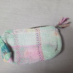 Pastel Patchwork Kantha Pouch #12